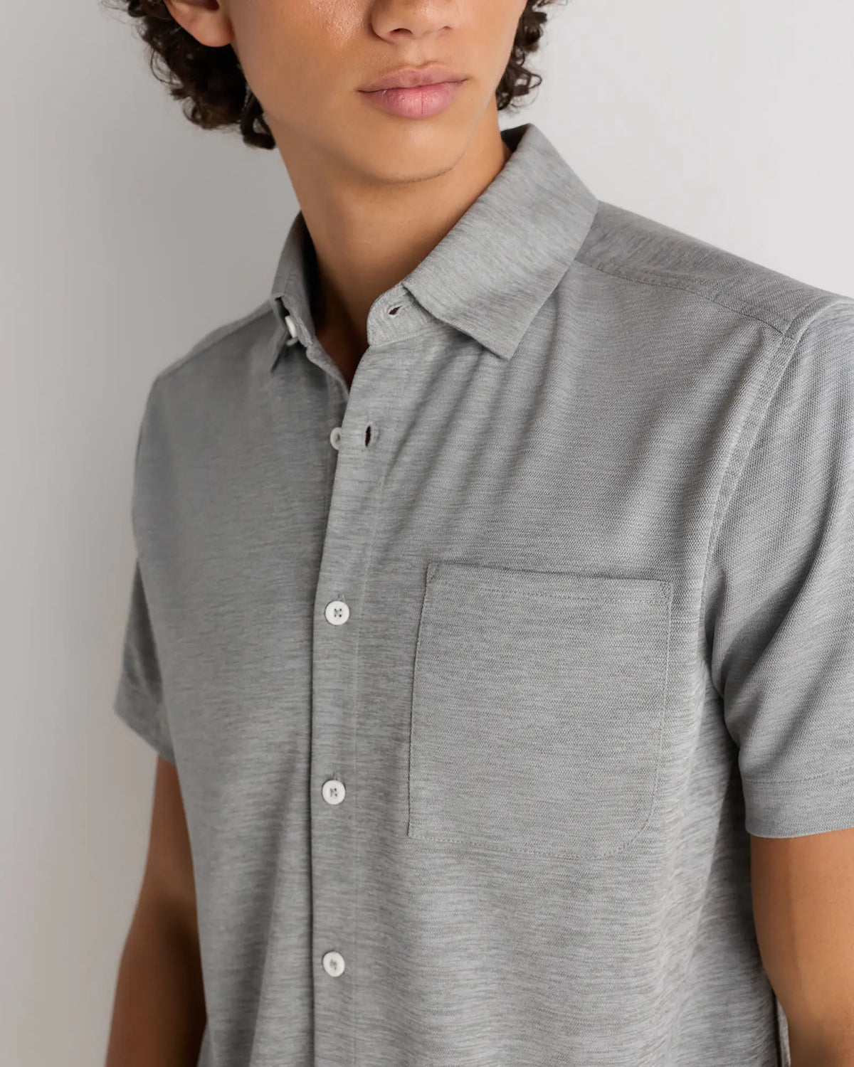 Commuter Stretch Pique Short Sleeve Button Down - US 3759