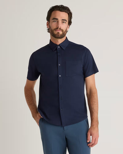 Commuter Stretch Pique Short Sleeve Button Down - US 6949