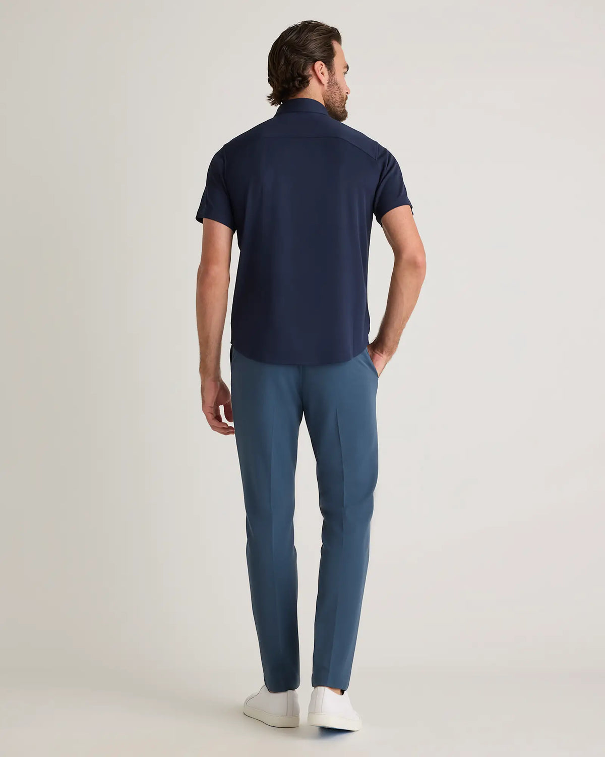 Commuter Stretch Pique Short Sleeve Button Down - US 6949