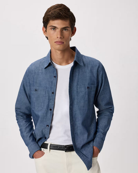 100% Organic Chambray Long Sleeve Shirt - US 4591