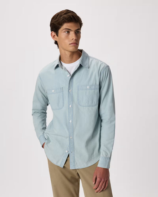 100% Organic Chambray Long Sleeve Shirt - US 9471