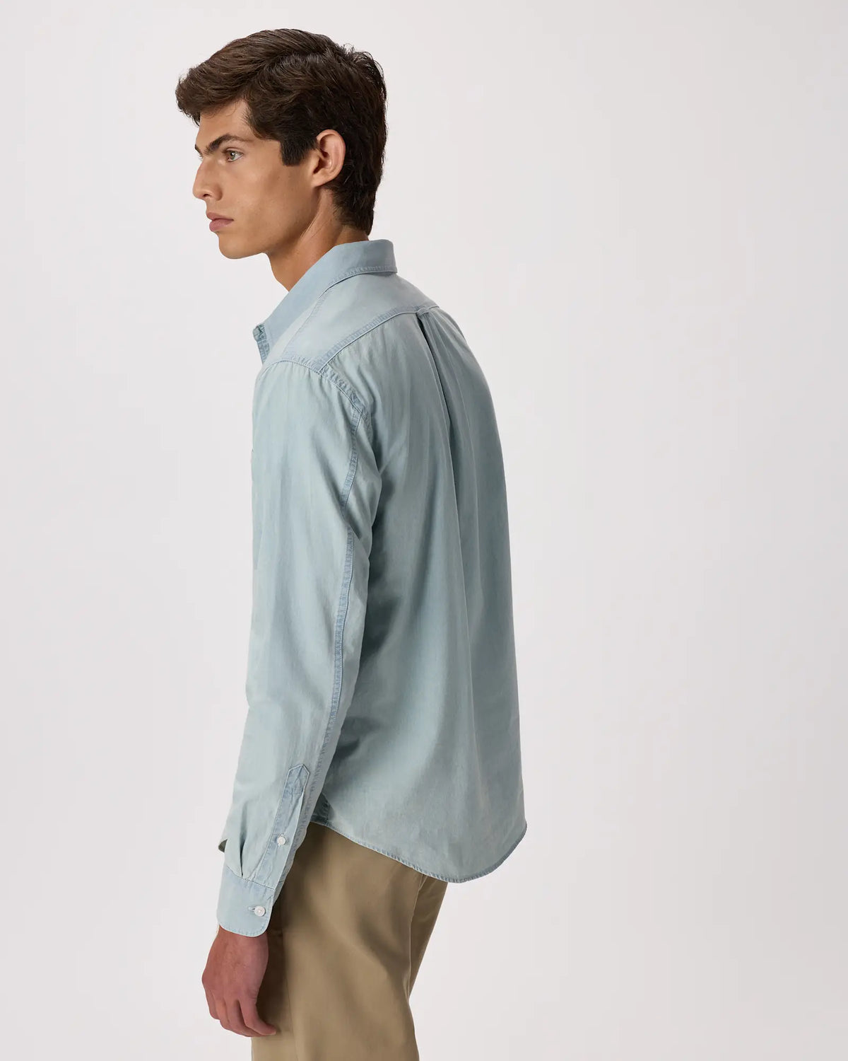 100% Organic Chambray Long Sleeve Shirt - US 9471