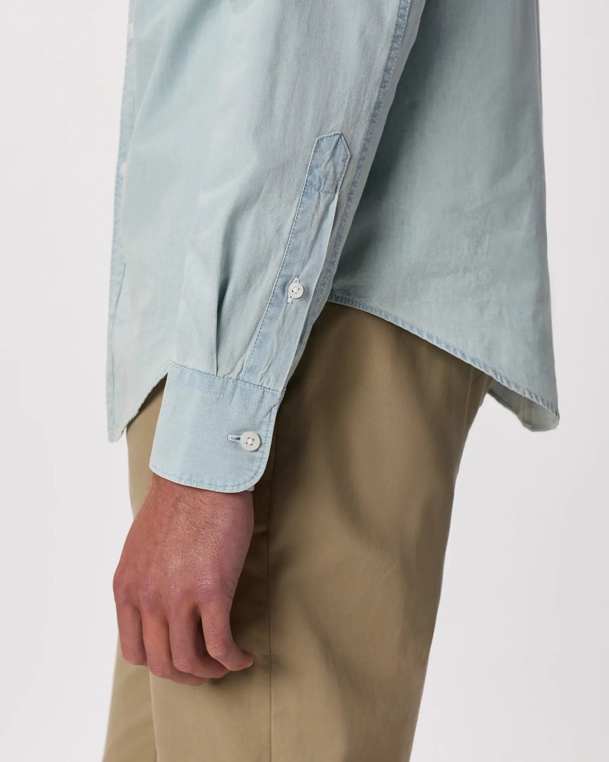 100% Organic Chambray Long Sleeve Shirt - US 9471