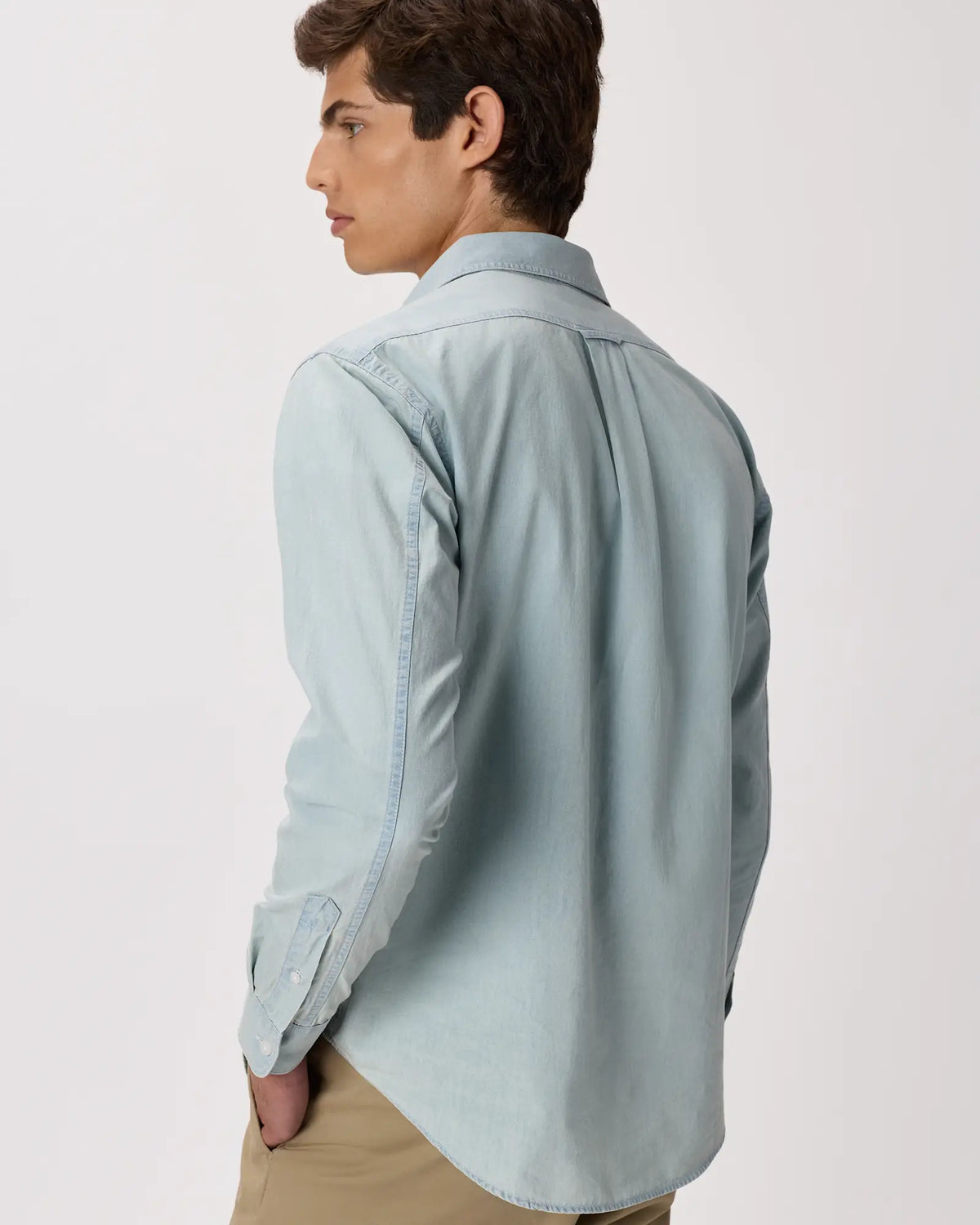 100% Organic Chambray Long Sleeve Shirt - US 9471