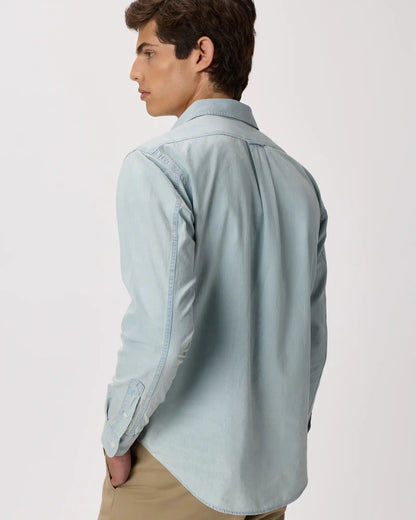 100% Organic Chambray Long Sleeve Shirt - US 9471