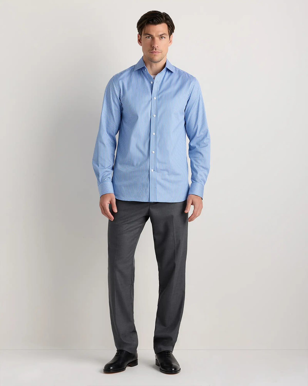 Organic Cotton Stretch Twill Dress Shirt - US 7166