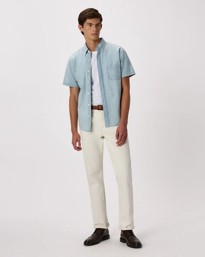 100% Organic Chambray Short Sleeve Shirt - US 4652