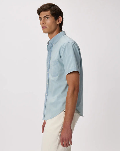 100% Organic Chambray Short Sleeve Shirt - US 4652