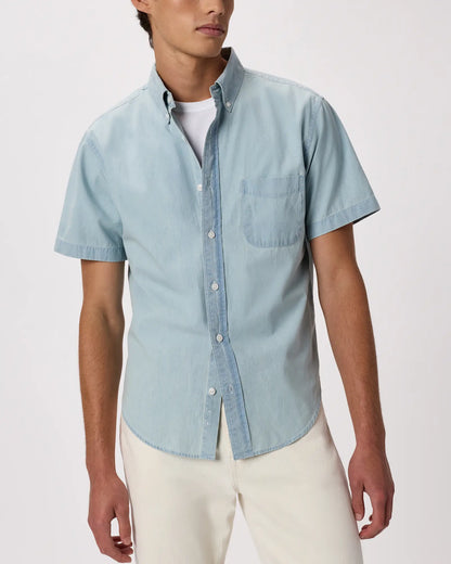 100% Organic Chambray Short Sleeve Shirt - US 4652