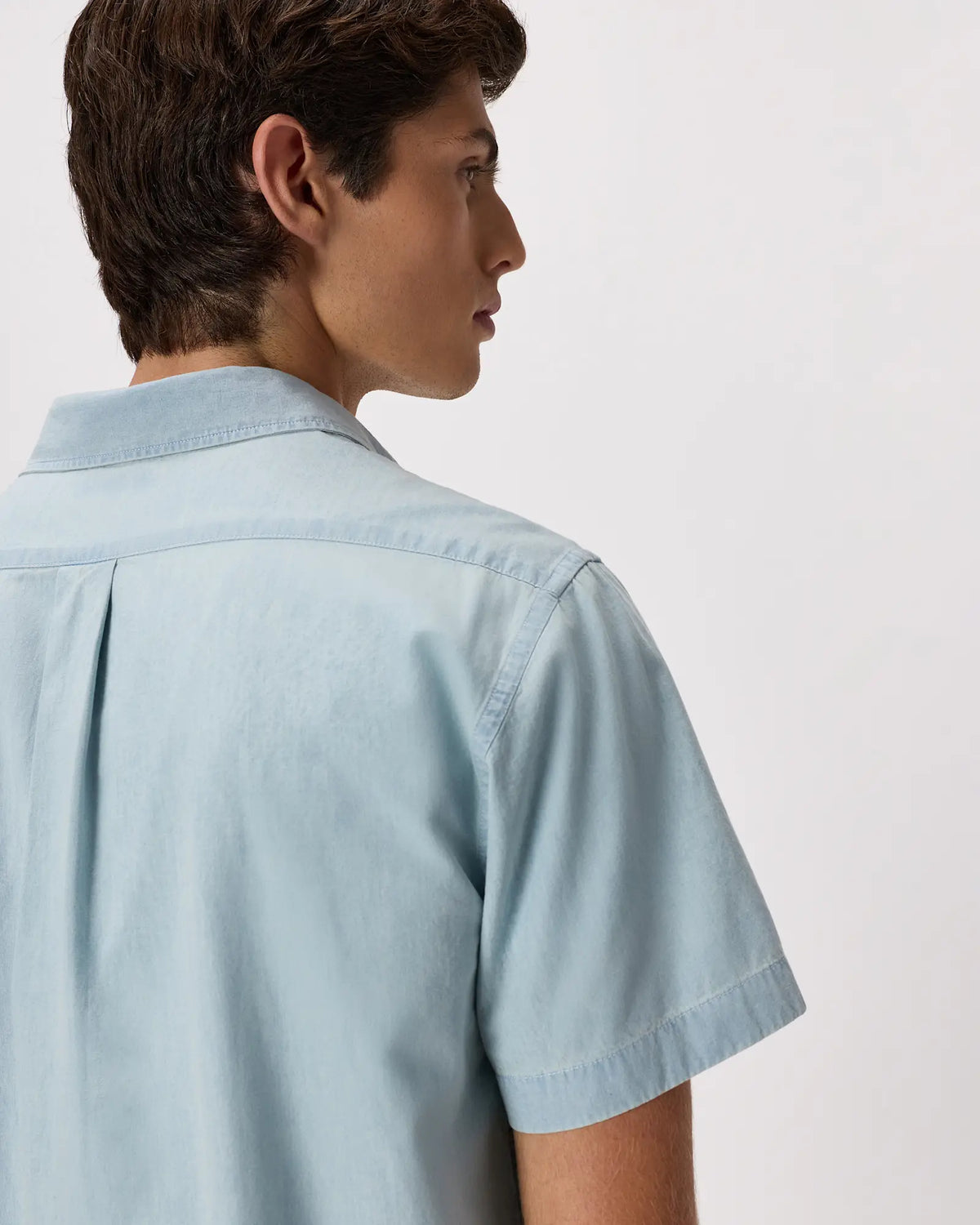 100% Organic Chambray Short Sleeve Shirt - US 4652