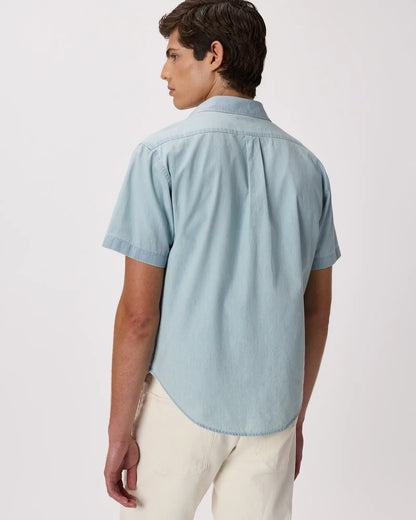 100% Organic Chambray Short Sleeve Shirt - US 4652