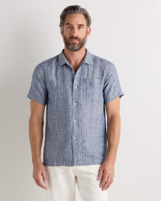 100% European Linen Camp Shirt - US 4950