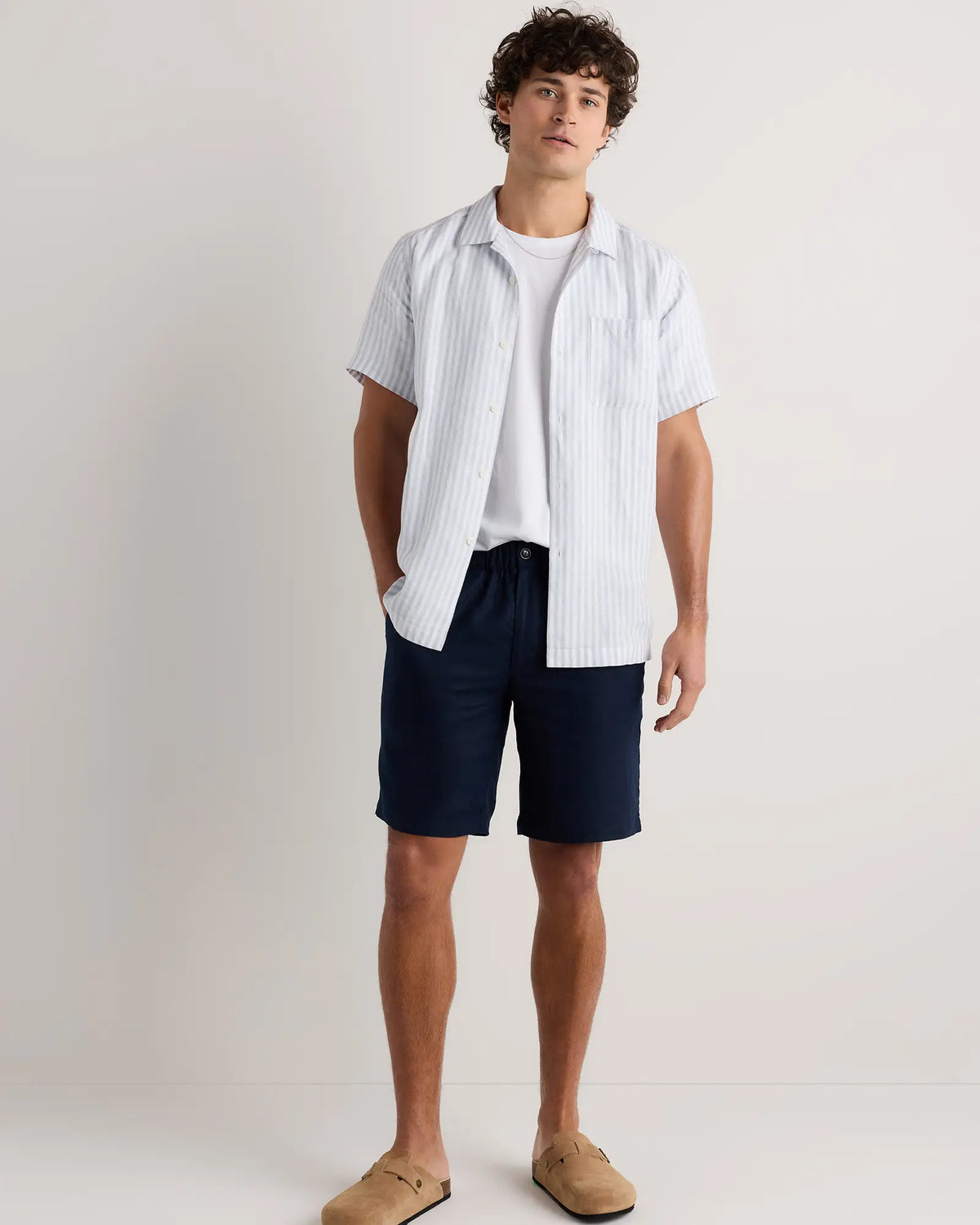 100% European Linen Camp Shirt - US 6400