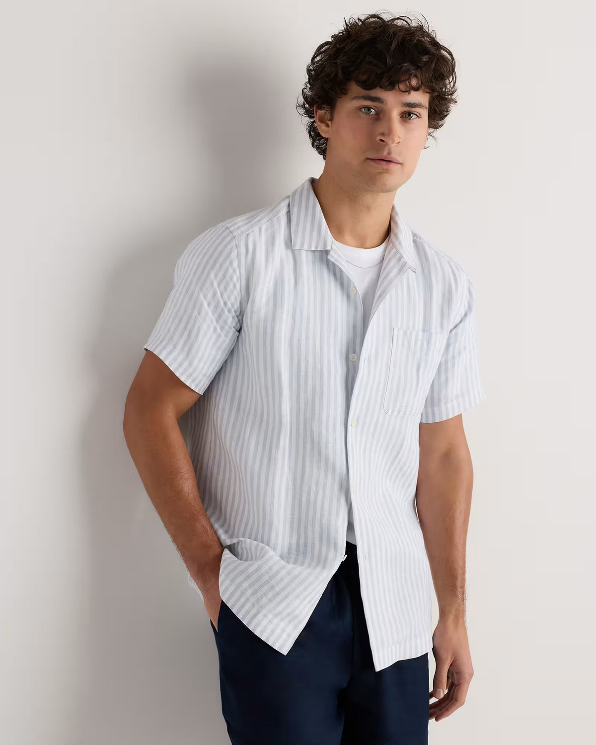 100% European Linen Camp Shirt - US 6400
