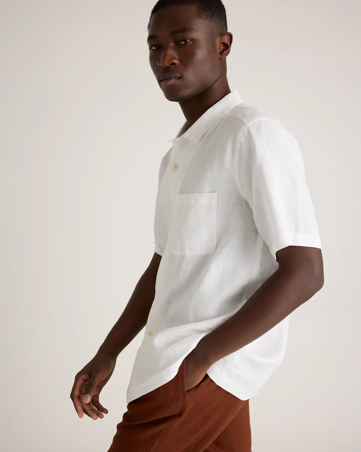 100% European Linen Camp Shirt - US 9402