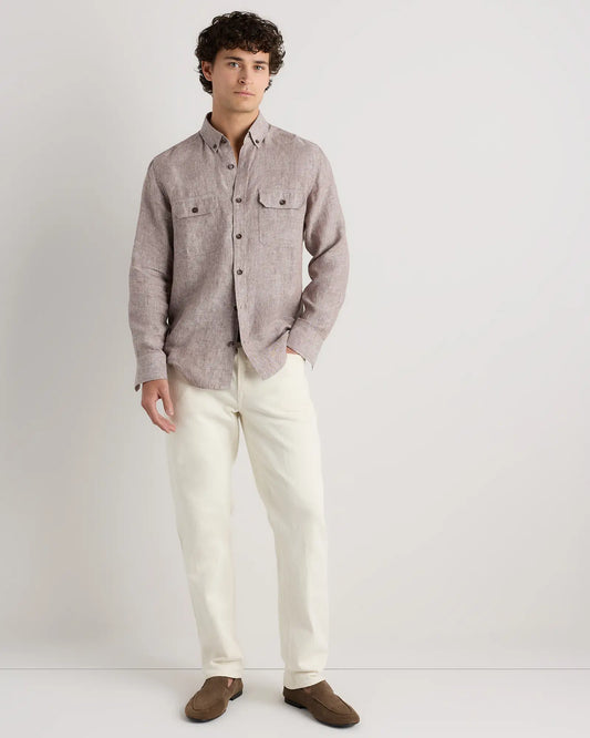 100% European Linen Utility Shirt - US 4481