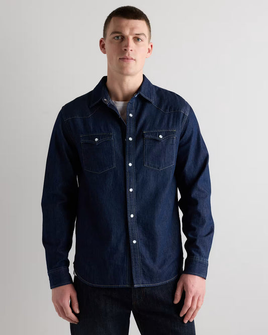 Pearl Snap Denim Western Shirt - US 4230
