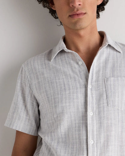 Organic Cotton Stretch Selvage Short Sleeve Shirt - US 8821