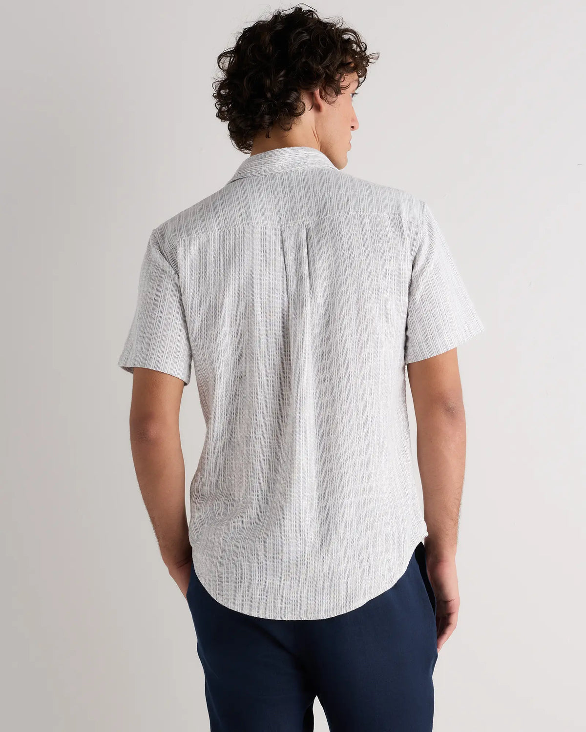 Organic Cotton Stretch Selvage Short Sleeve Shirt - US 8821