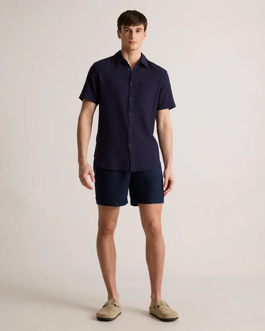 Organic Cotton Stretch Selvage Short Sleeve Shirt - US 1137