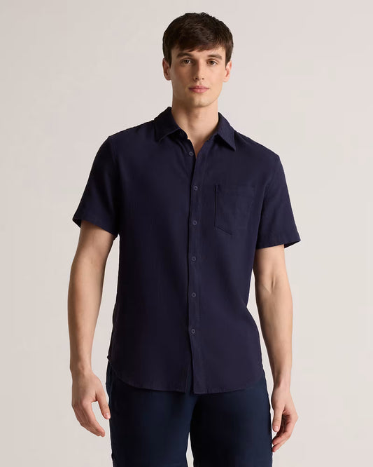 Organic Cotton Stretch Selvage Short Sleeve Shirt - US 1137