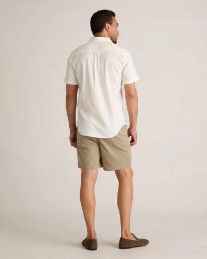 Organic Cotton Stretch Selvage Short Sleeve Shirt - US 6899