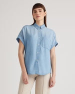 Chambray Tencel Short Sleeve Shirt - US 8936