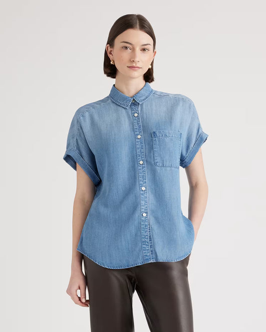 Chambray Tencel Short Sleeve Shirt - US 1280