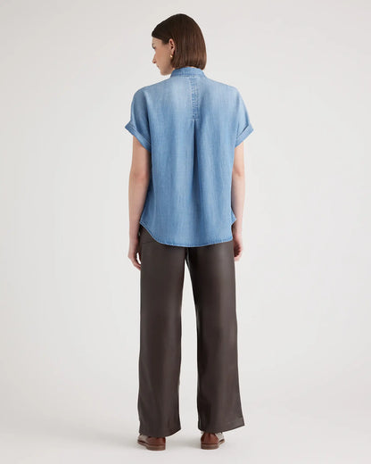 Chambray Tencel Short Sleeve Shirt - US 1280