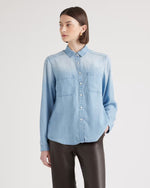 Chambray Tencel Long Sleeve Shirt - US 1560