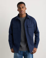 Brushed Cotton Wool Utility Overshirt - US 9047