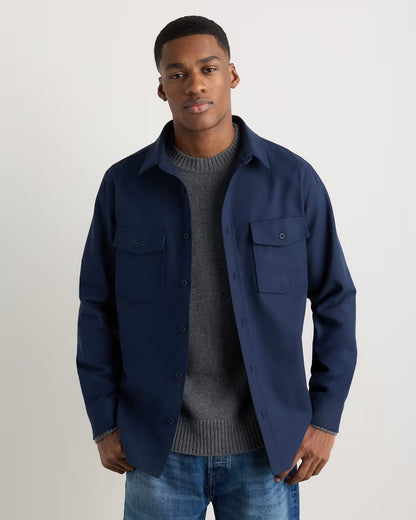 Brushed Cotton Wool Utility Overshirt - US 9047