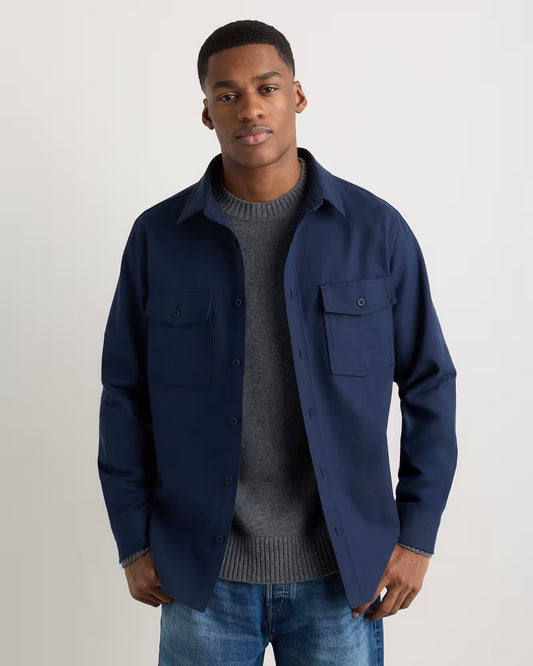 Brushed Cotton Wool Utility Overshirt - US 9047