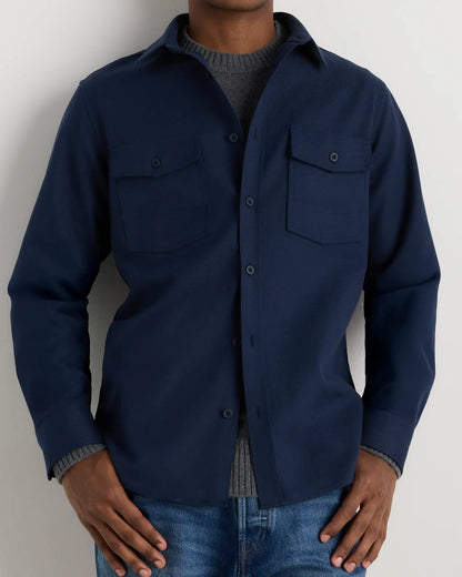 Brushed Cotton Wool Utility Overshirt - US 9047