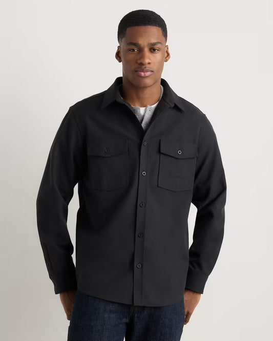 Brushed Cotton Wool Utility Overshirt - US 8974