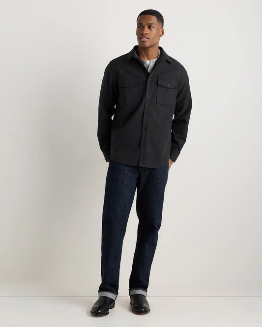 Brushed Cotton Wool Utility Overshirt - US 8974
