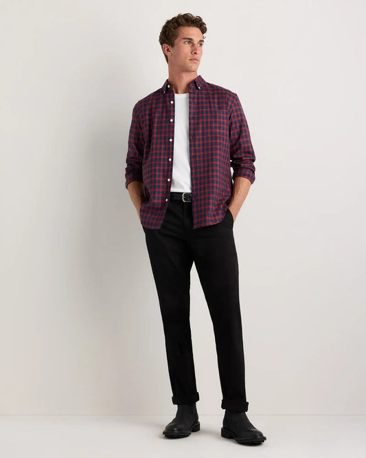100% Organic Cotton Brushed Flannel Shirt - US 0081