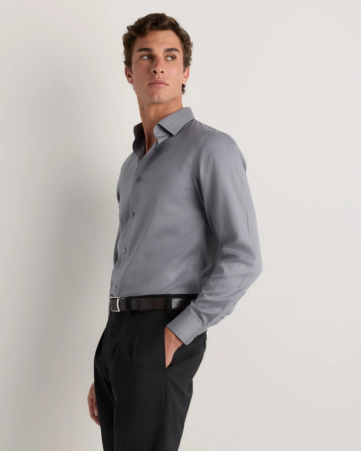 Supima Cotton Herringbone Dress Shirt - US 2700
