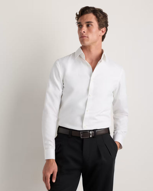 Supima Cotton Herringbone Dress Shirt - US 7225