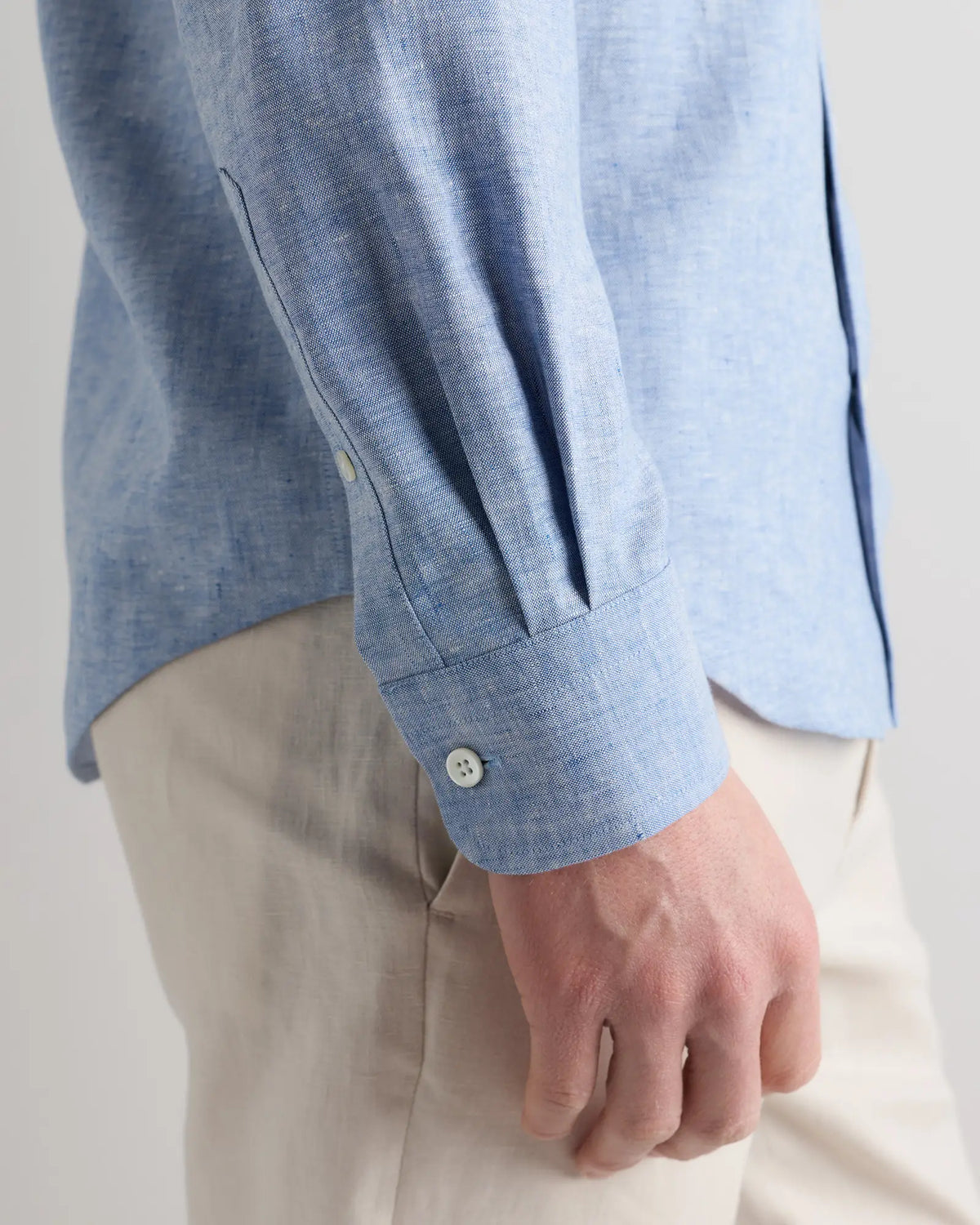 100% European Linen Wrinkle-Resistant Dress Shirt - US 8483
