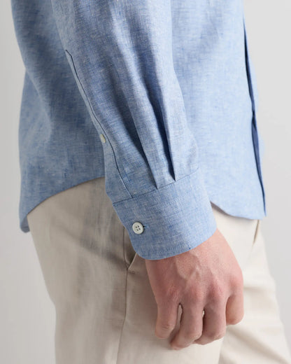 100% European Linen Wrinkle-Resistant Dress Shirt - US 8483