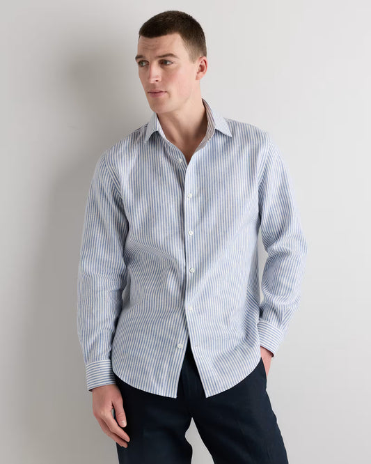 100% European Linen Wrinkle-Resistant Dress Shirt - US 5614