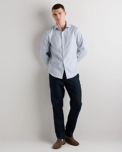 100% European Linen Wrinkle-Resistant Dress Shirt - US 5614