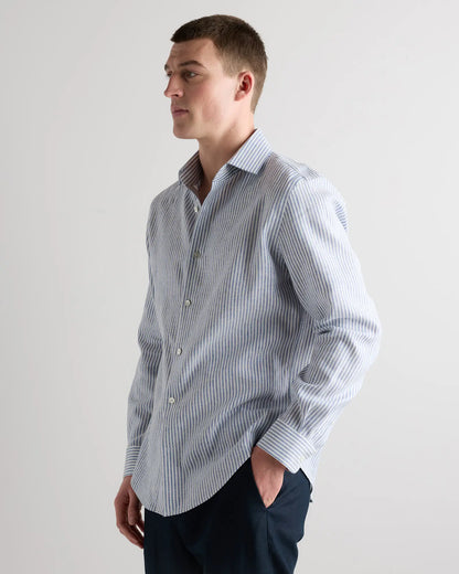 100% European Linen Wrinkle-Resistant Dress Shirt - US 5614