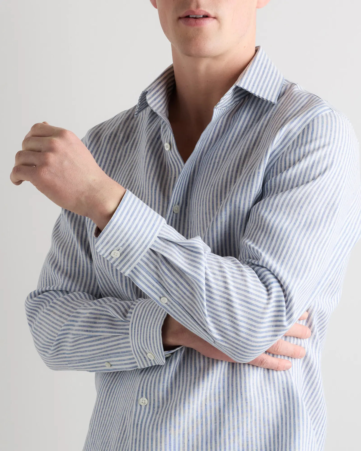 100% European Linen Wrinkle-Resistant Dress Shirt - US 5614