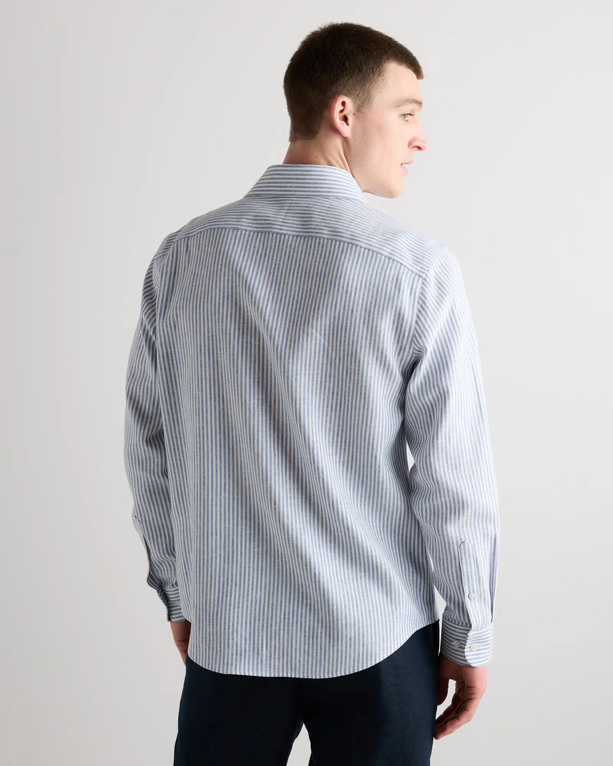 100% European Linen Wrinkle-Resistant Dress Shirt - US 5614