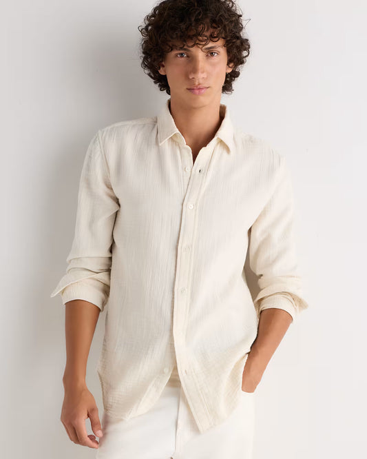 100% Organic Cotton Gauze Long Sleeve Shirt - US 4242