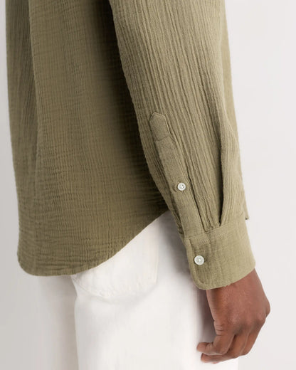 100% Organic Cotton Gauze Long Sleeve Shirt - US 0678