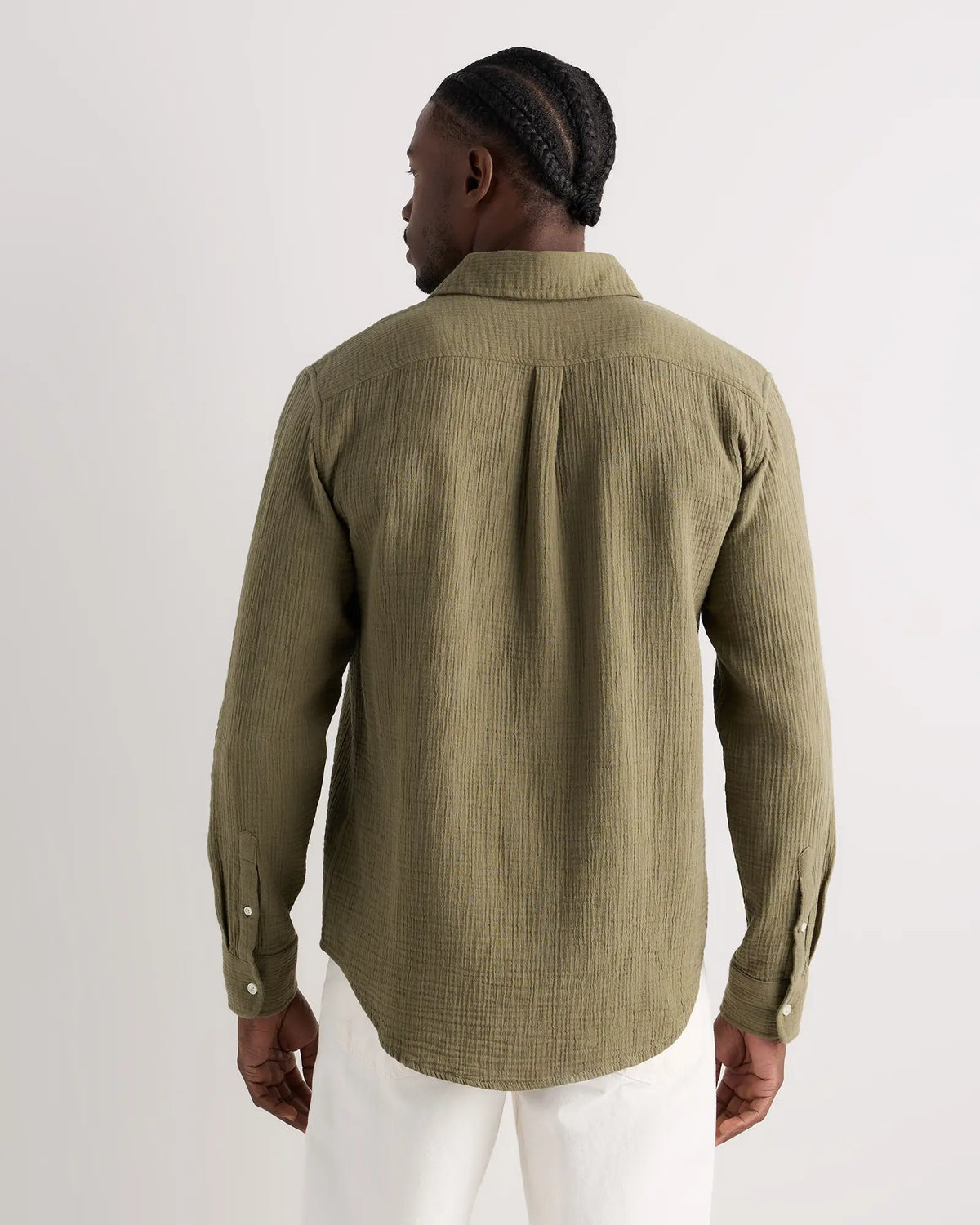 100% Organic Cotton Gauze Long Sleeve Shirt - US 0678
