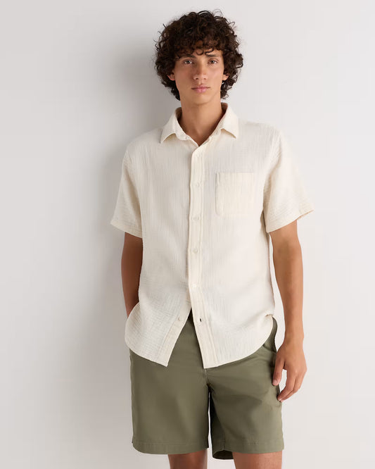 100% Organic Cotton Gauze Short Sleeve Shirt - US 6623